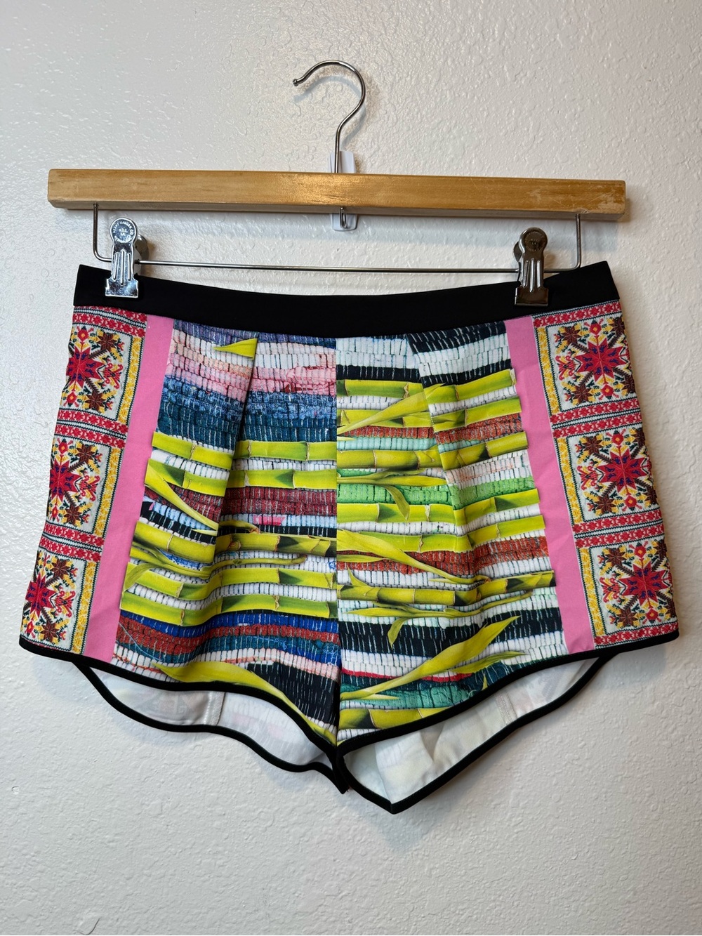 Clover Canyon Surf Shack Women's Enchanted Bamboo Geo Pull-On Shorts Size S